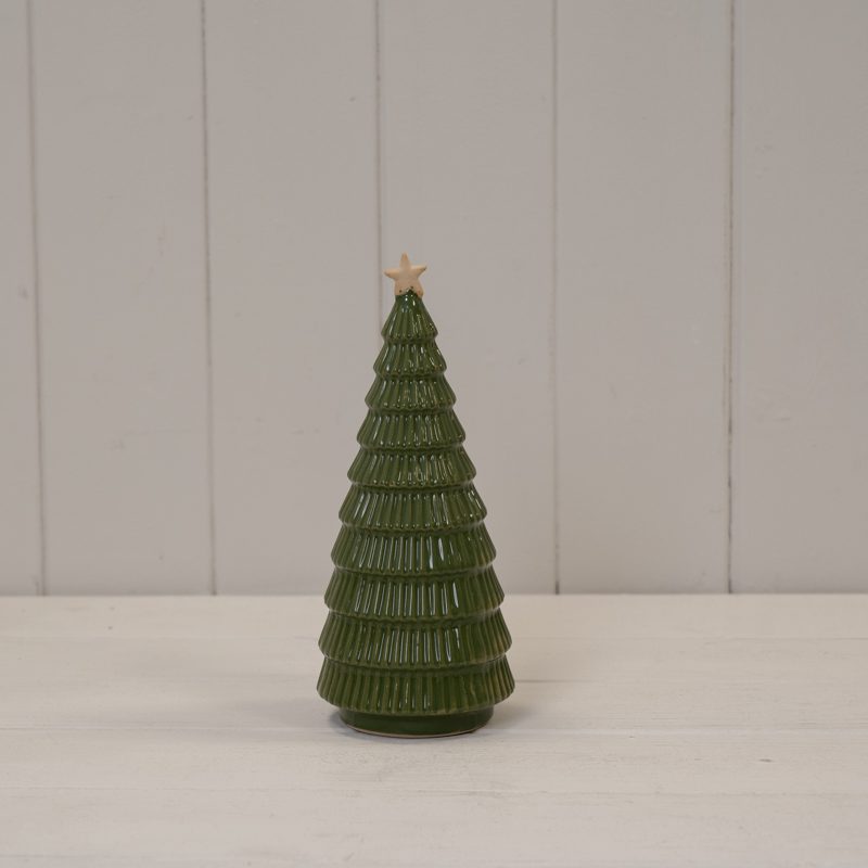 Green Ceramic Christmas Tree Ornament (Small)