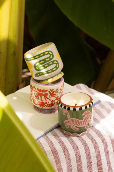 A Dopo Jungle Ceramic Candle - Coconut & Amber