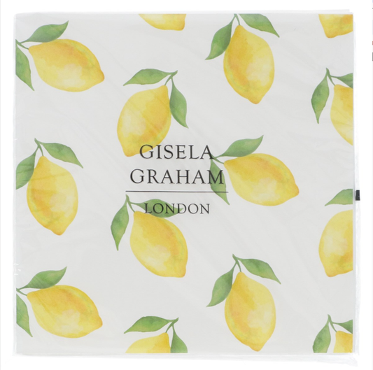 Gisela Graham Lemons Paper Napkins, Pack/20