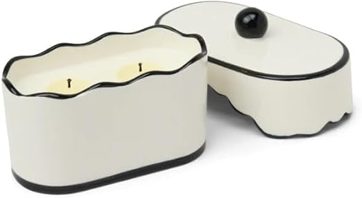 Cherie Ceramic Dish Candle - Black - Black Fig & Olive