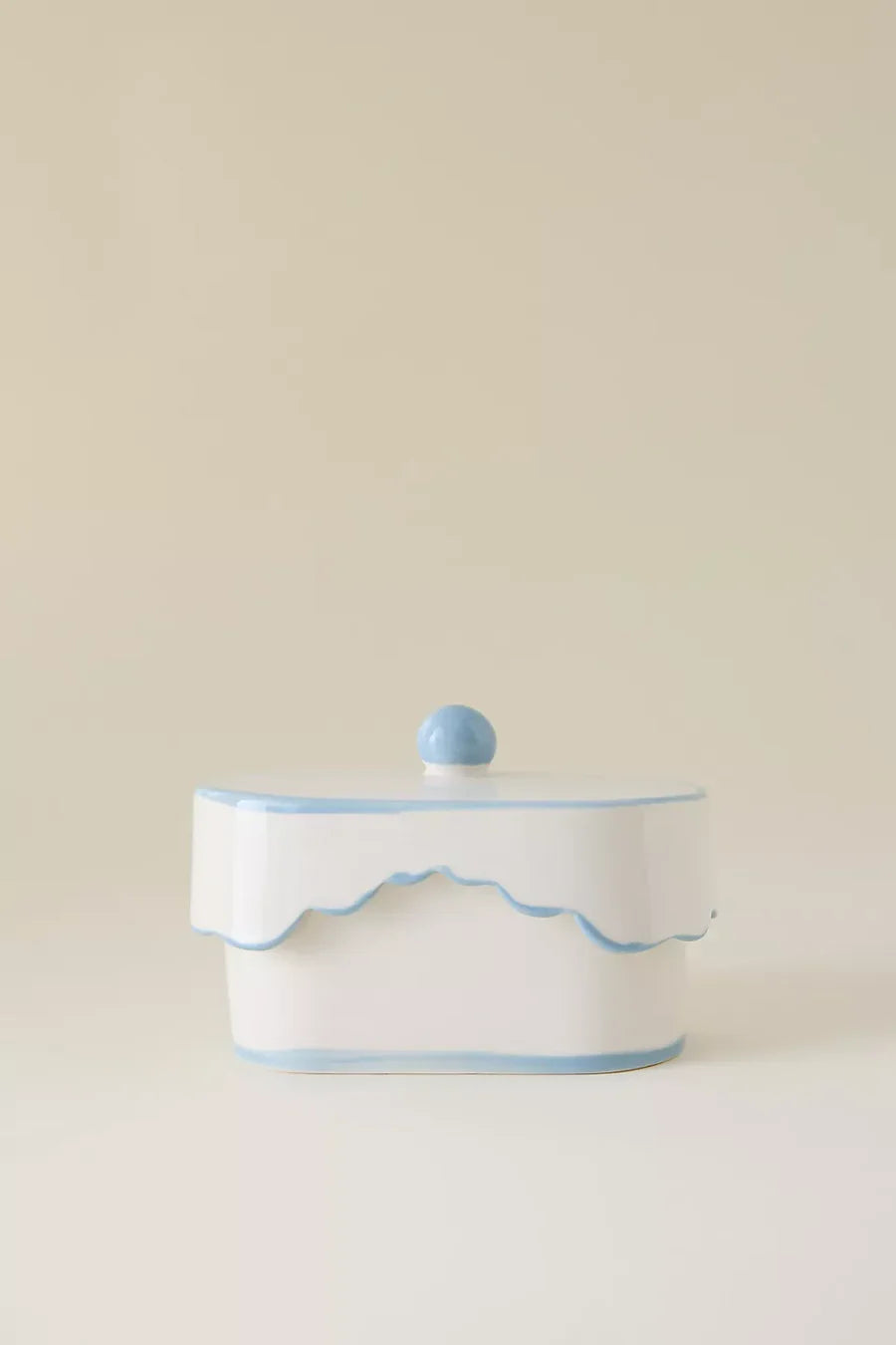 Cherie Ceramic Dish Candle - Blue -  Lavender & Thyme
