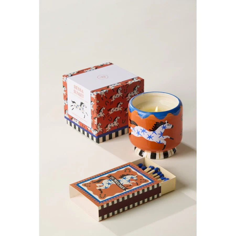 A Dopo Horse Ceramic Candle - Sienna Sunset