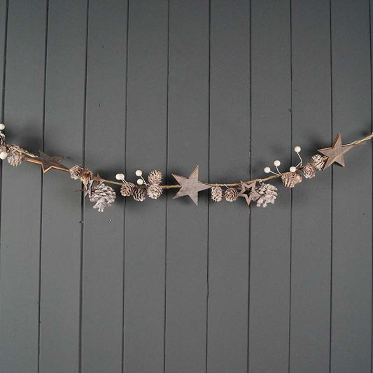 Alpine Star & Acorn LED Garland