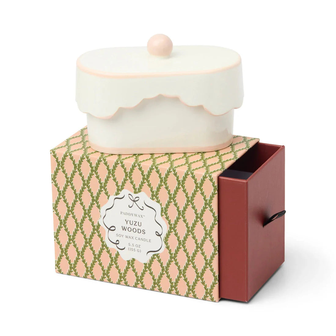 Cherie Ceramic Dish Candle - Pink - Yuzu Woods