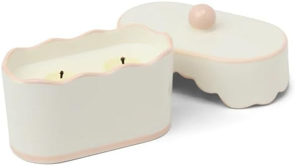 Cherie Ceramic Dish Candle - Pink - Yuzu Woods