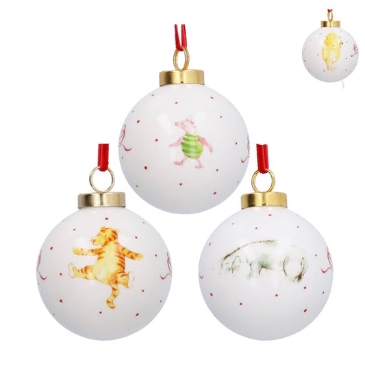 Gisela Graham Ceramic Bauble - Winnie-The-Pooh & Friends
